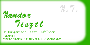 nandor tisztl business card